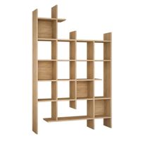 estanteria 18 estantes alt188 cm - roble