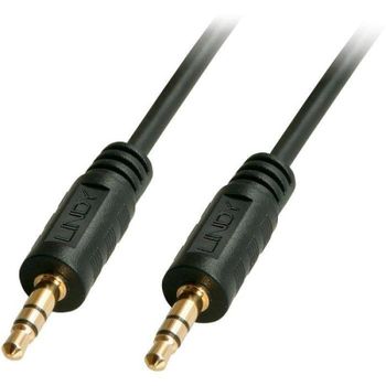 Cable de Audio Lindy 35641 Jack 3.5 mm Macho a Macho 1 m Conector Dorado