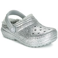 crocs zuecos classic glitter lined clog k para nina