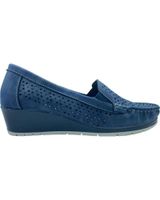 de calzadomania mocasin cuna mujer azul