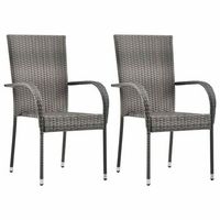 conjunto comedor jardin 3 uds  mueble jardin mesa y sillas ratan sintetico gris