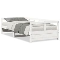cama para adulto  cama individual  sofa cama sin colchon madera maciza de pino blanco 80x200 cm