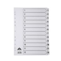 initiative index a4 1-12 white mylar tab