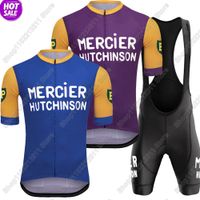 mercier-camiseta de ciclismo del equipo vintage conjunto de jersey de ciclismo ropa de bicicleta camisas traje pantalones cortos con pechera maillot de montana 2025