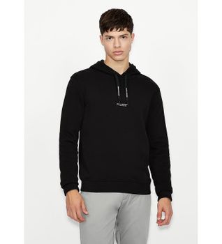 A|X Armani Exchange para hombre. 8NZM94ZJKRZ1200 Sudadera logotipo negro (XL), Casual, Algodón