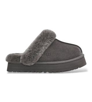 UGG para mujer. 1122550 Zapatillas de piel Disquette gris marengo (41), 1 a 3cm, Ante, Ninguno, Casual