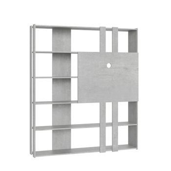 Estantería Kato L Con Soporte Tv Cemento