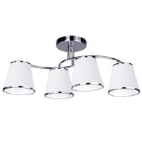 lampara lantanas 4xe27 cromo pantblanca 24x64x315 cm