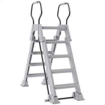 INTEX - Escalera para piscina con peldaños extraíbles, 132 cm, escalera piscinas desmontables, escalera de seguridad, escalera metálica, escalera antideslizante