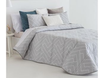 Edredón jacquard sandeco camelia + cojines