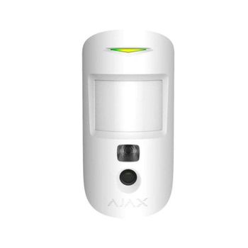 Detector de Movimiento Ajax MotionCam (PhOD) Interior Blanco con Cámara Inalámbrica e Inmunidad a Mascotas