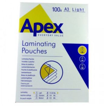 Value Fellowes Laminating Pouch A3 2x75mu 6001901 (PK100)