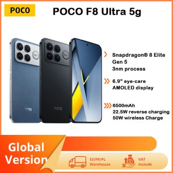 Poco F8 Ultra Super Smartphone, Pantalla AMOLED de 6.85 Pulgadas y 120Hz, Snapdragon 8 Elite Gen5, Carga Inalámbrica de 50W