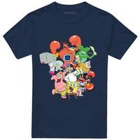 spongebob squarepants camiseta the whole gang para mujer
