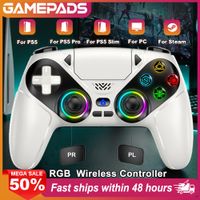 control inalambrico rgb para playstation 5ps5 con turbo vibracion dual sense programacion y control de juegos 3d