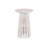 mesita auxiliar mindi 40x40x60 decape blanco