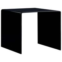 mesa de centro de vidrio templado negro 50x50x45 cm vidaxl