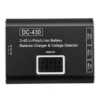 HTIRC DC-430 2-4S 3000mAh Cargador de batería de equilibrio y descargador de Lipo con pantalla