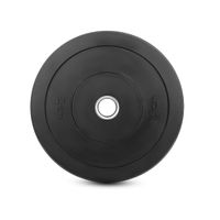 cannon - disco bumper  50mm de 5 kg a 25kg bumpe plates goma maciza absorben golpes color negro entrenamiento pesas