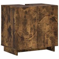 mueble de bano roble ahumado 60 x 41 x 58 cm vidaxl