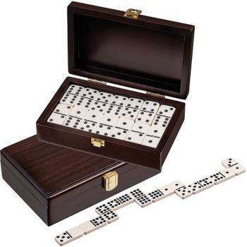 Caja De Nogal Philos Domino Doble 9 20x12,5cm