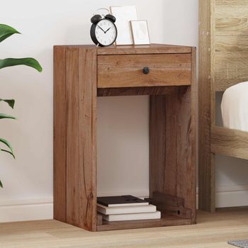 Mesita De Noche - Mueble De Dormitorio - Madera De Caoba - Marrón (63x30x79cm)