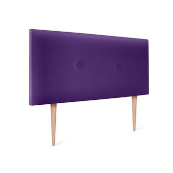Cabecero De Polipiel Liso Con Botones 95x105cm Con Patas Camas 90 - Lila