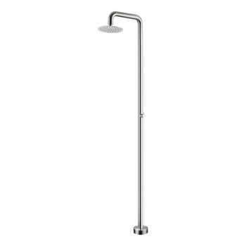 Ducha De Piscina En Acero 316 Color Acero Con Difusor Orientable Y Base Decorativa