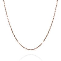 jorge revilla collar cadena de plata 40 cm con bano de oro rosa 18k para mujer