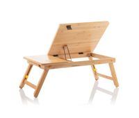 mesa plegable auxiliar de bambu lapwood innovagoods