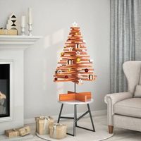 arbol navidad  decoraciones de navidad de adorno madera maciza pino marron cera 100 cm cfw521446