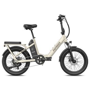 Bicicleta Eléctrica Fafrees F20 Flex City De 20 Ah, Con Sensor De Par, Plegable, Beige