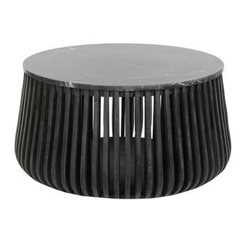 Mesita Auxiliar Mango Marmol 90x90x45 40,80 Negro