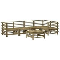 juego de muebles de jardin 6 piezas  mobiliario de jardin madera de pino impregnada