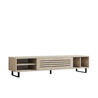 soporte de tv de madera safir - 160 x 40 x 35 cm - travertino