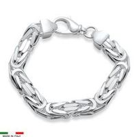 pulsera bizantina para hombre en plata 925 10 mm