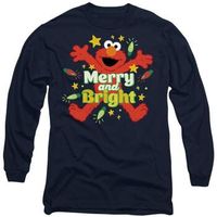 sesame street camiseta manga larga merry and bright para mujer