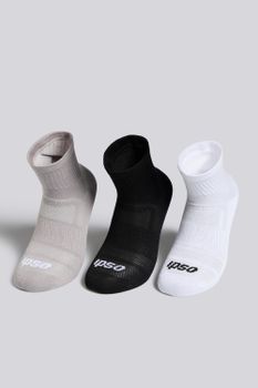 Calcetines Cortos Ipso - Negro - Pack 3 Running Hombre talla XL