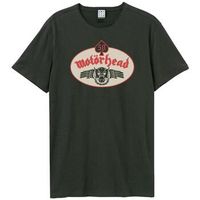 amplified clothing camiseta 50th emblem patch para mujer