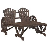 conjunto de muebles de jardin 2 uds  mesa y sillas madera maciza de abeto
