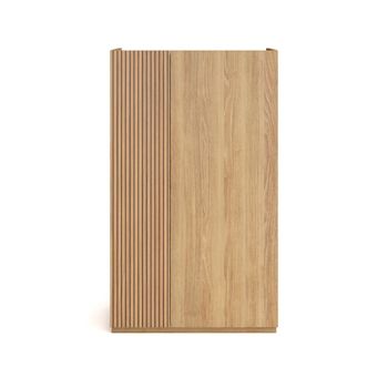 Zapatero de melamina roble dorado puerta impresión vallado 122x70x35cm