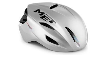 Met manta mips aero casco brillante holografico blanco