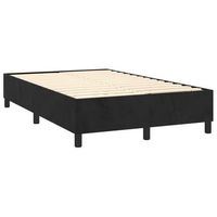 somier de laminas sobre patas estructura de cama 120x200 cm tela terciopelo negro tdl0207029