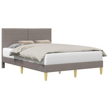 Estructura De Cama Con Cabecera Topo 120 X 190 Cm Tela Vidaxl