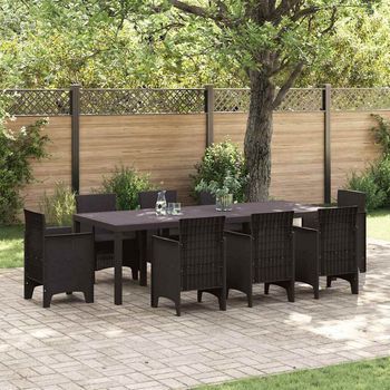 Vidaxl Mesa De Jardín Marrón 250 X 100 X 73 Cm Ratán Sintético