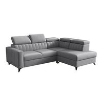sofa rinconero columbus 202 gris funcion de descanso caja de ropa de cama 249x195x80cm
