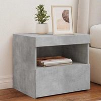 mesitas de noche - mueble de dormitorio - madera de ingenieria - gris hormigon 50x40x45cm