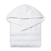 albornoz unisex de rizo de algodon blanco