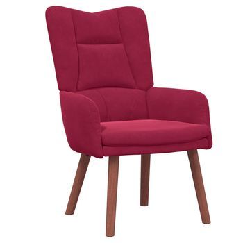 Sillón Rojo Vino 63 X 67 X 94 Cm Terciopelo Vidaxl