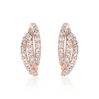 pendientes de plata 925 con circonita color rosado